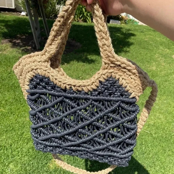 Handmade Macrame Jute/Cord Weaved Boho Bag - Picture 4 of 10